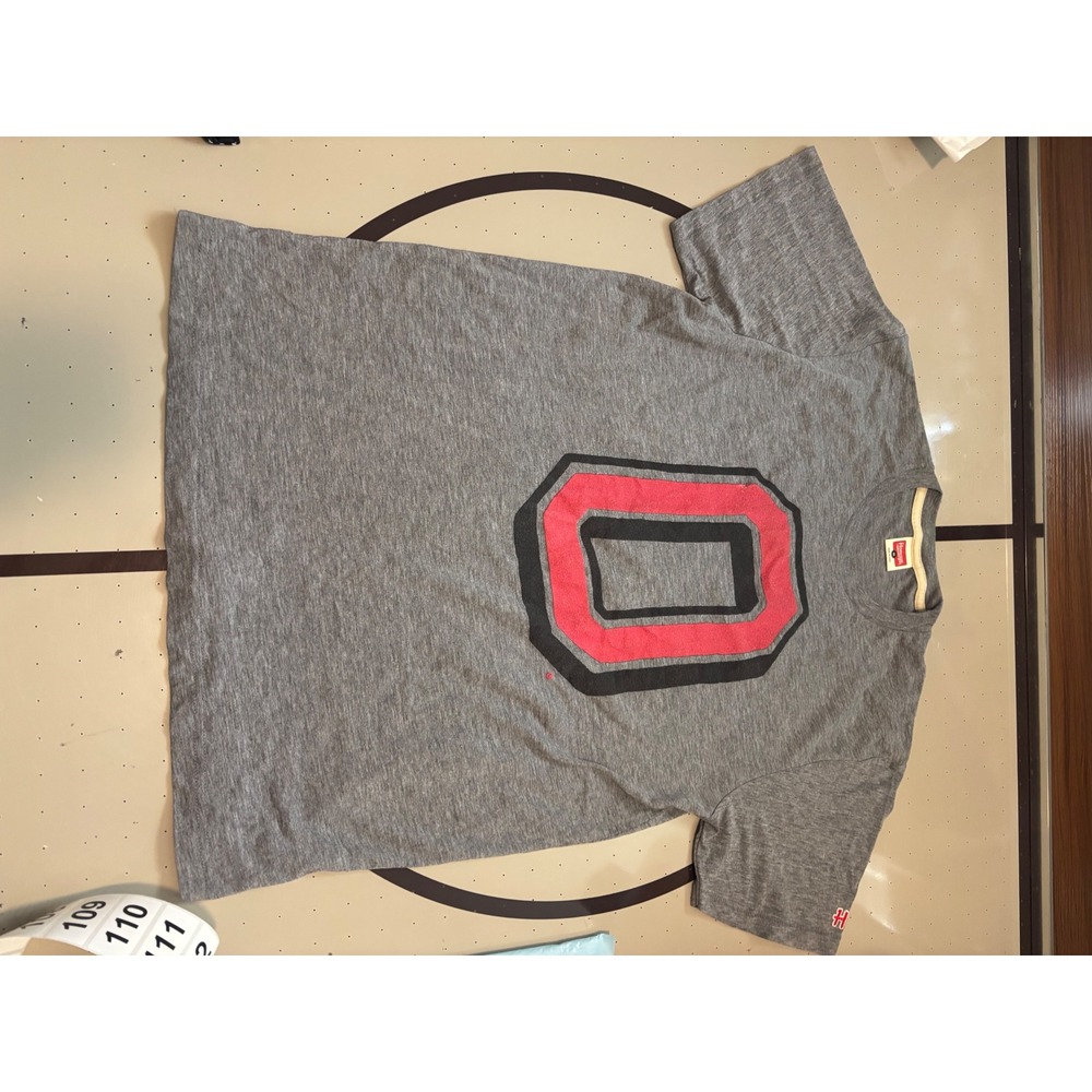 242 Homage Ohio State Buckeyes Block O Detroit Tigers Graphic T-Shirt Gray Men M